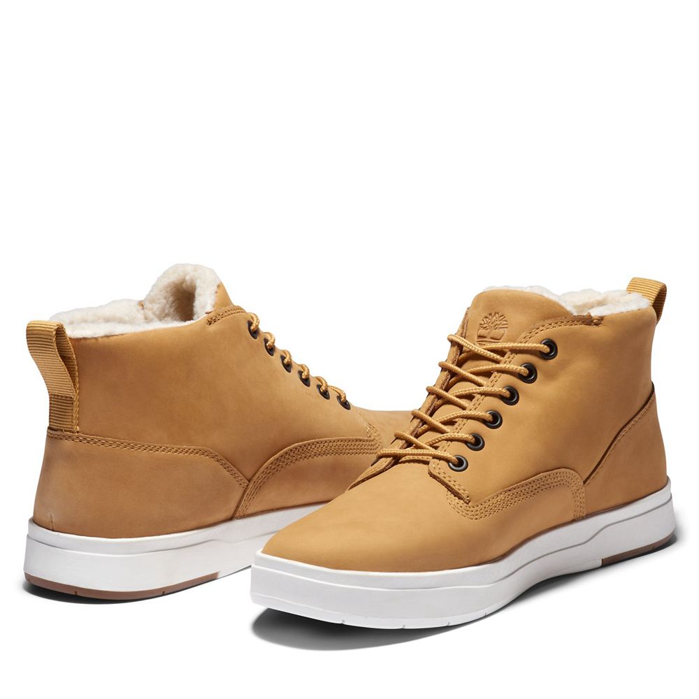 Timberland Chukka Μποτακια Ανδρικα Καφε - Davis Square Waterproof - Greece 9138406-EP